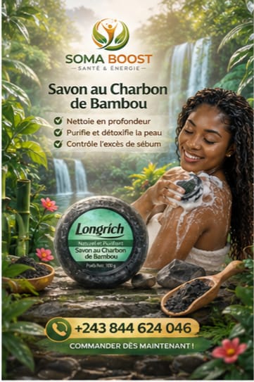 Savon noir au charbon de bambou