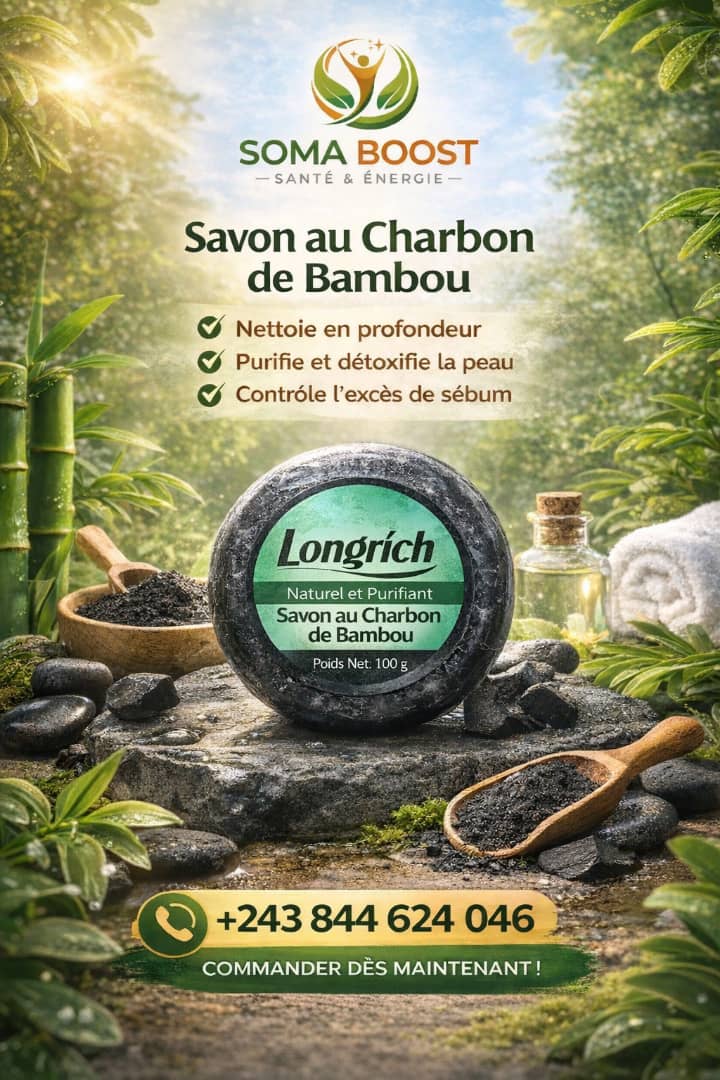 Savon noir au charbon de bambou
