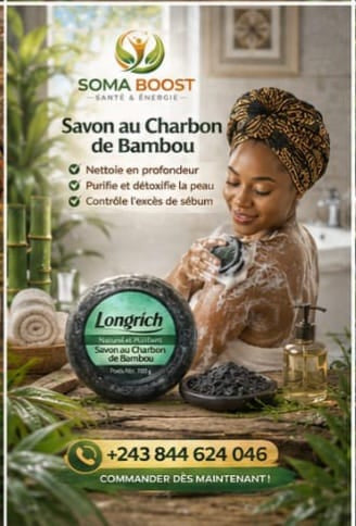 Savon noir au charbon de bambou