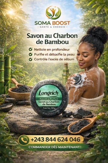 Savon noir au charbon de bambou